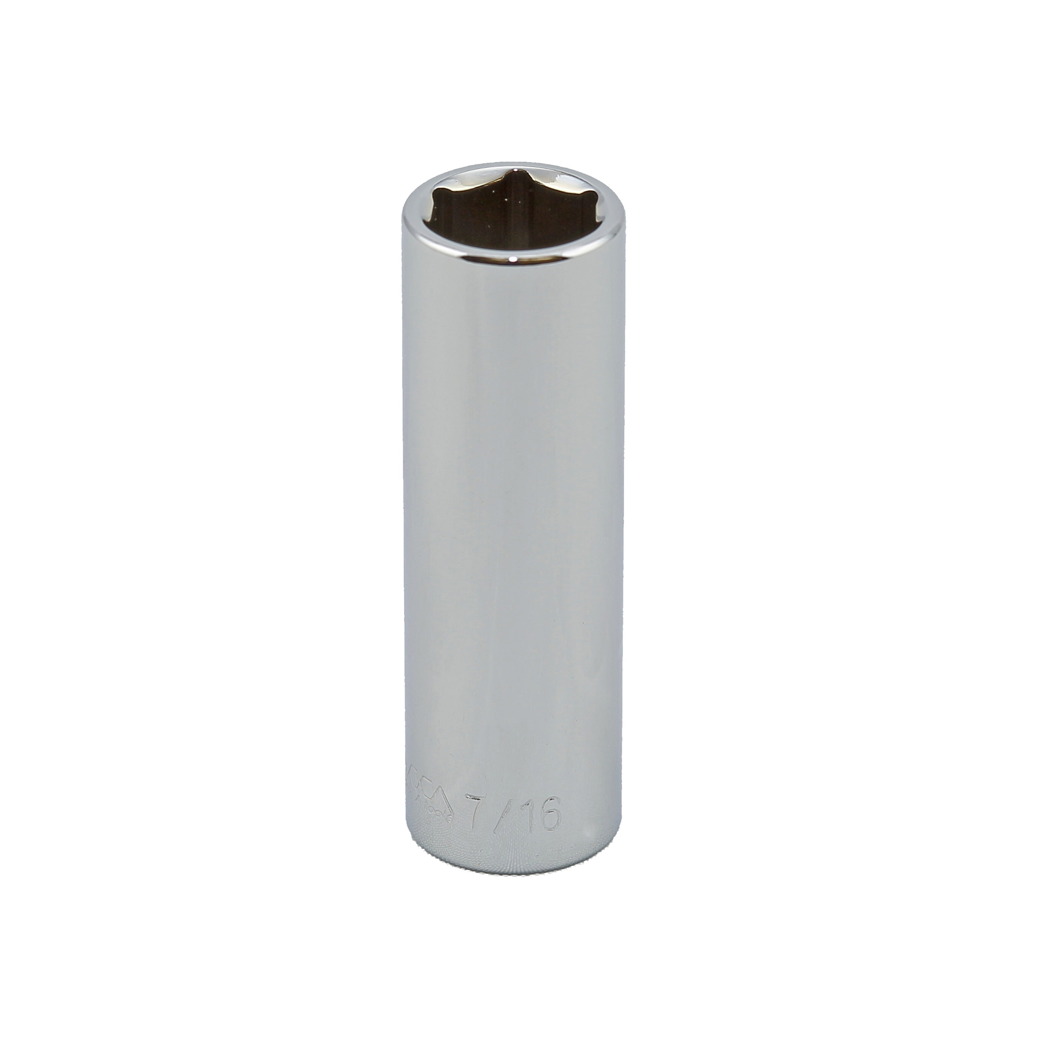 7/16" - 1/4" Drive 6 Point Inch Deep Socket