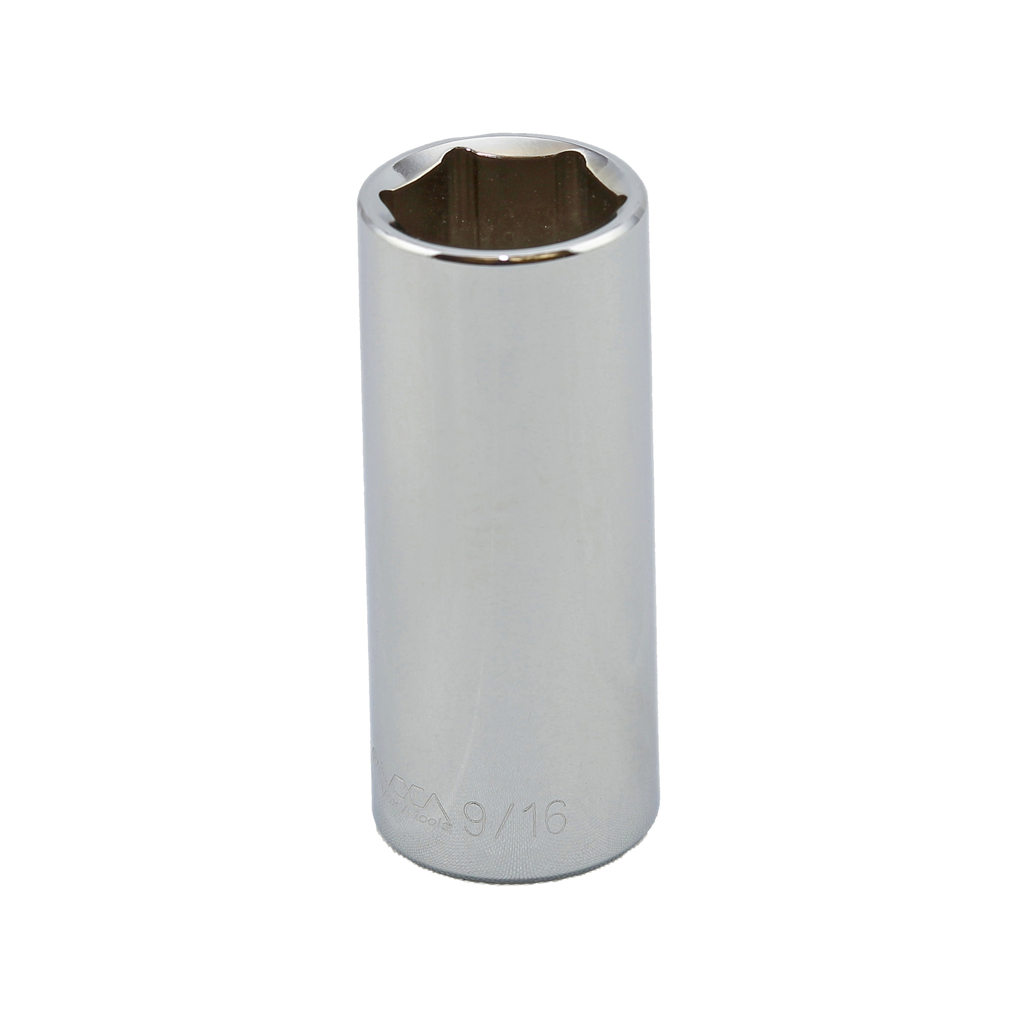 9/16" - 1/4" Drive 6 Point Inch Deep Socket