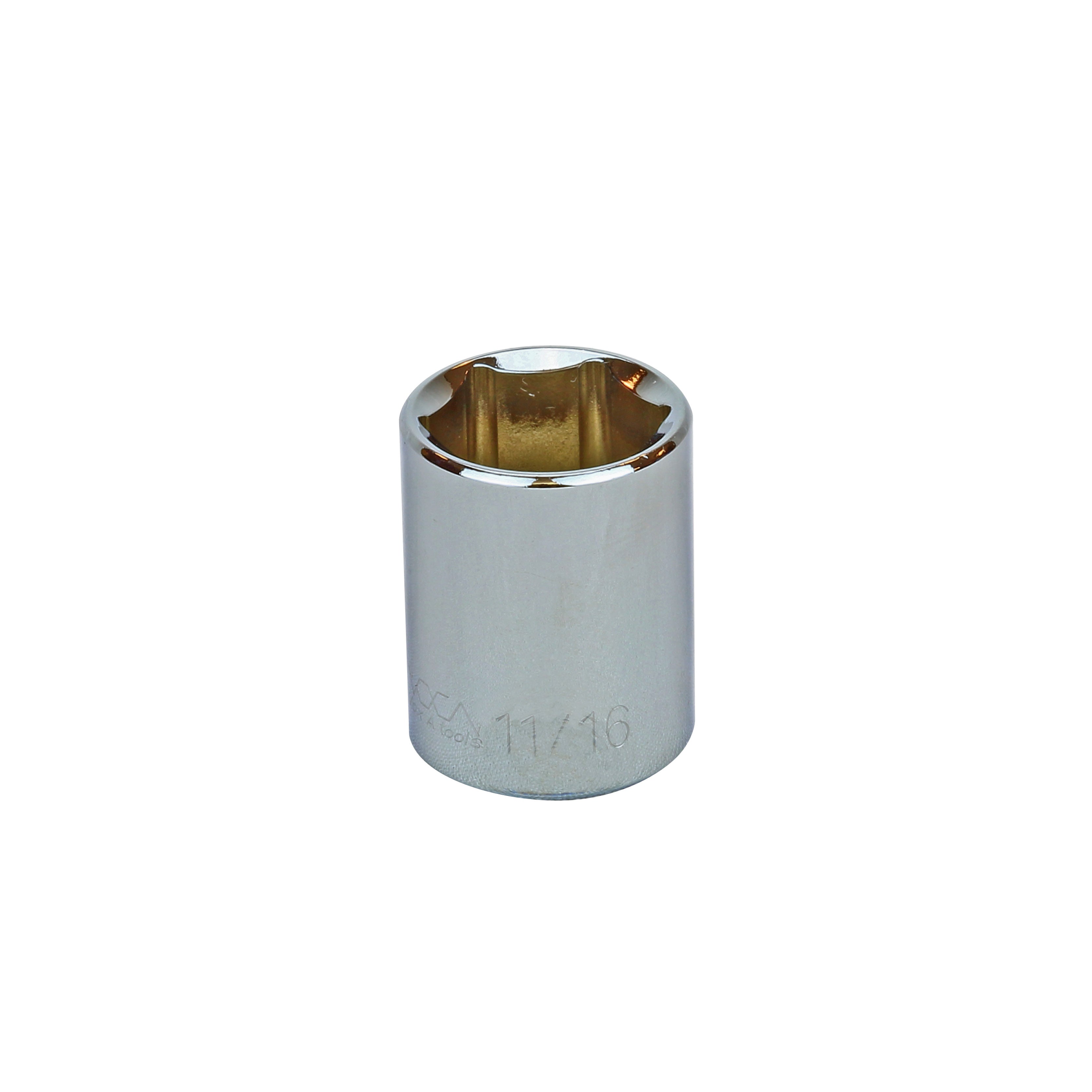 11/16" - 3/8" Drive 6 Point Inch Socket