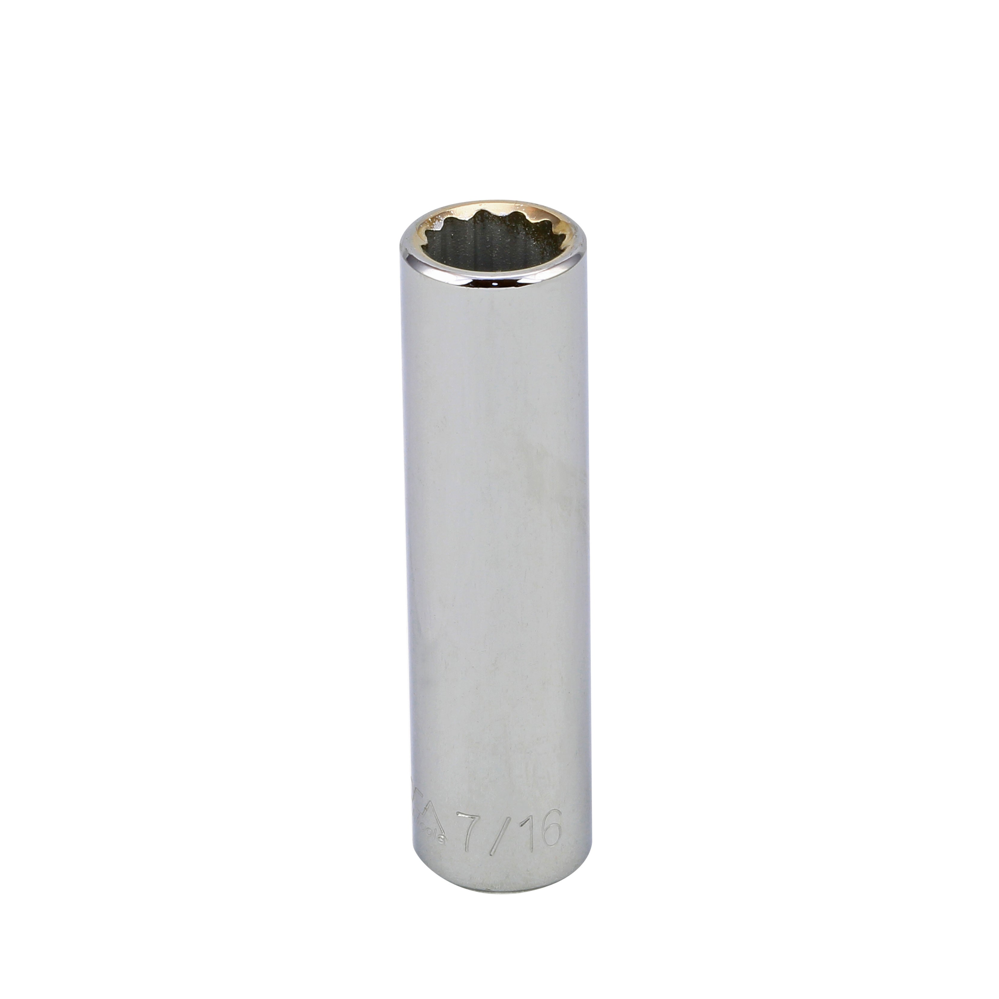 7/16" - 3/8" Drive 12 Point Inch Deep Socket
