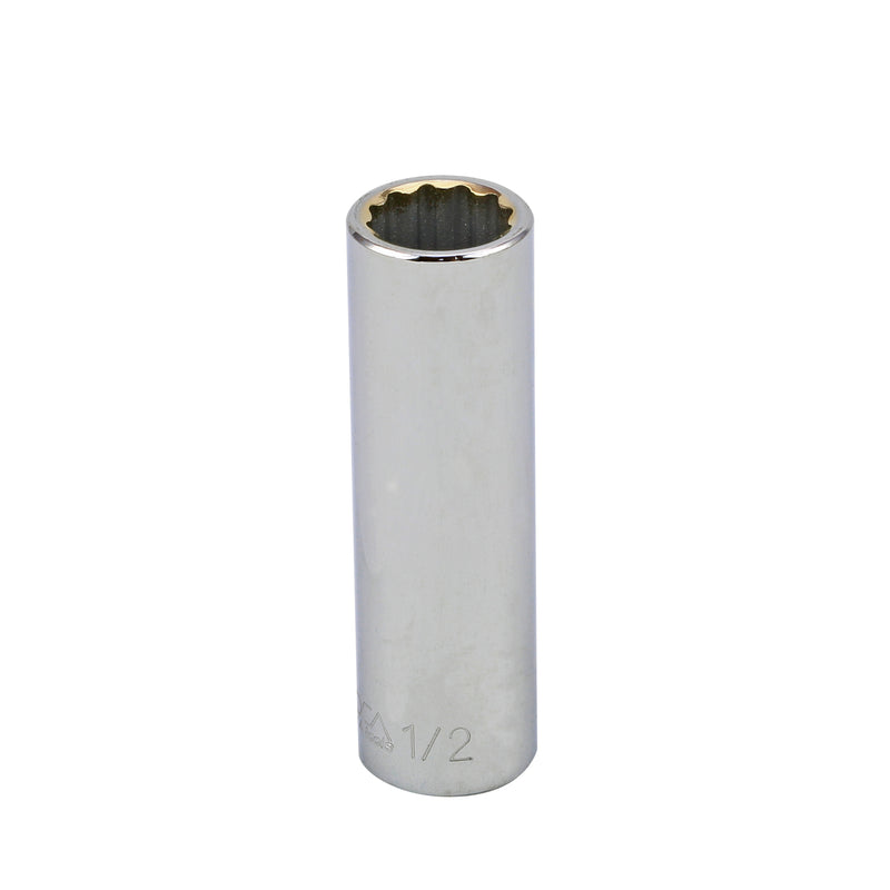 1/2" - 3/8" Drive 12 Point Inch Deep Socket