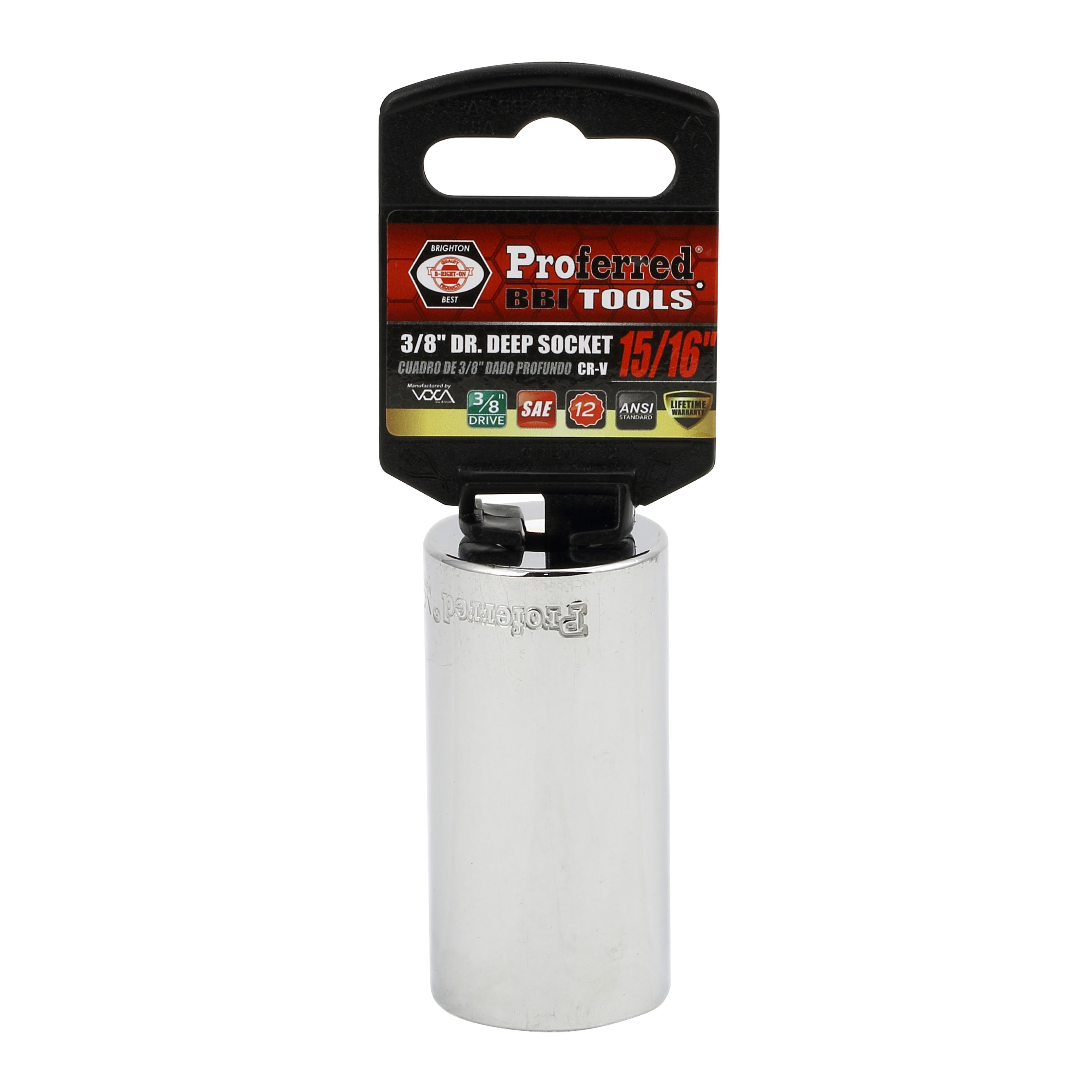 15/16" - 3/8" Drive 12 Point Inch Deep Socket