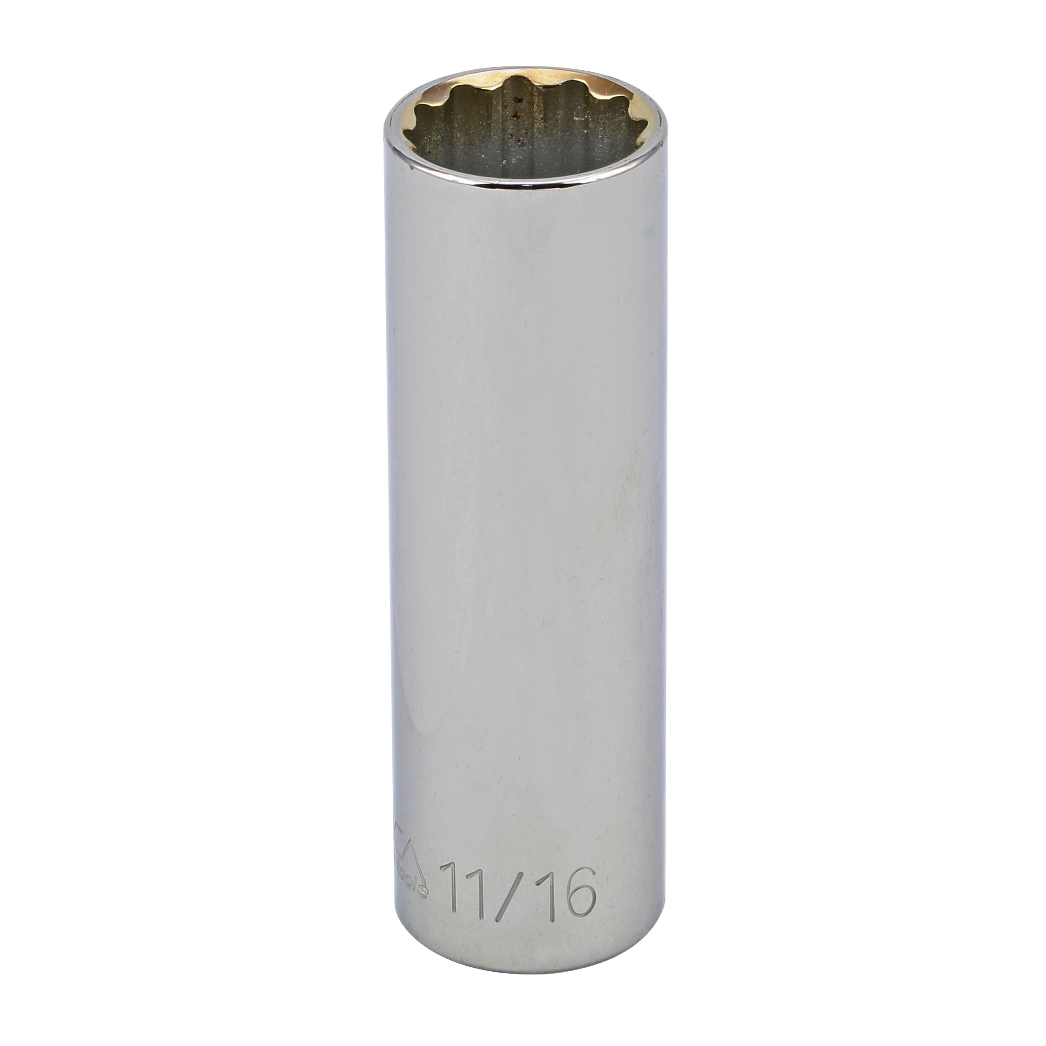 11/16" - 1/2" Drive 12 Point Inch Deep Socket