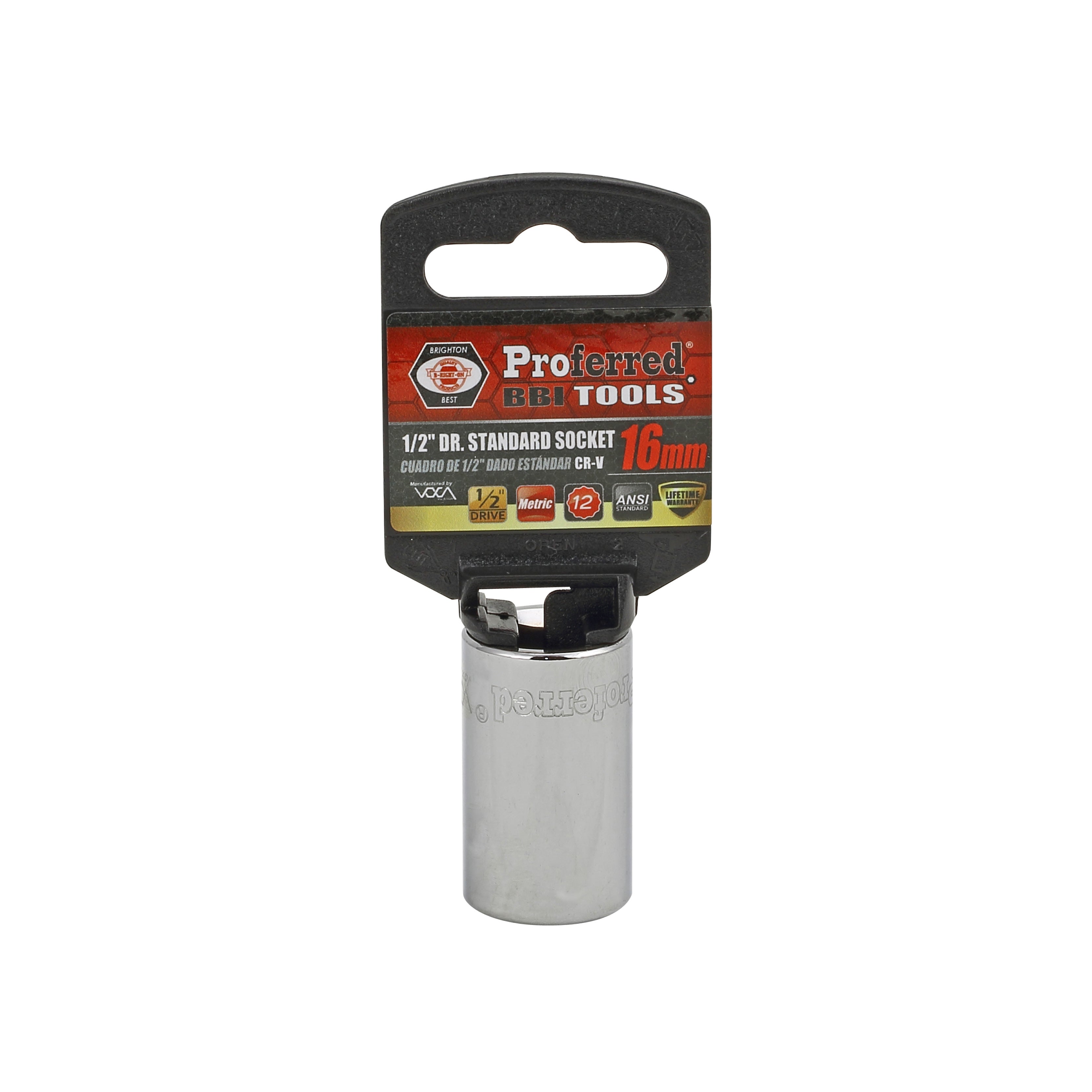 16MM - 1/2" Drive 12 Point Metric Socket