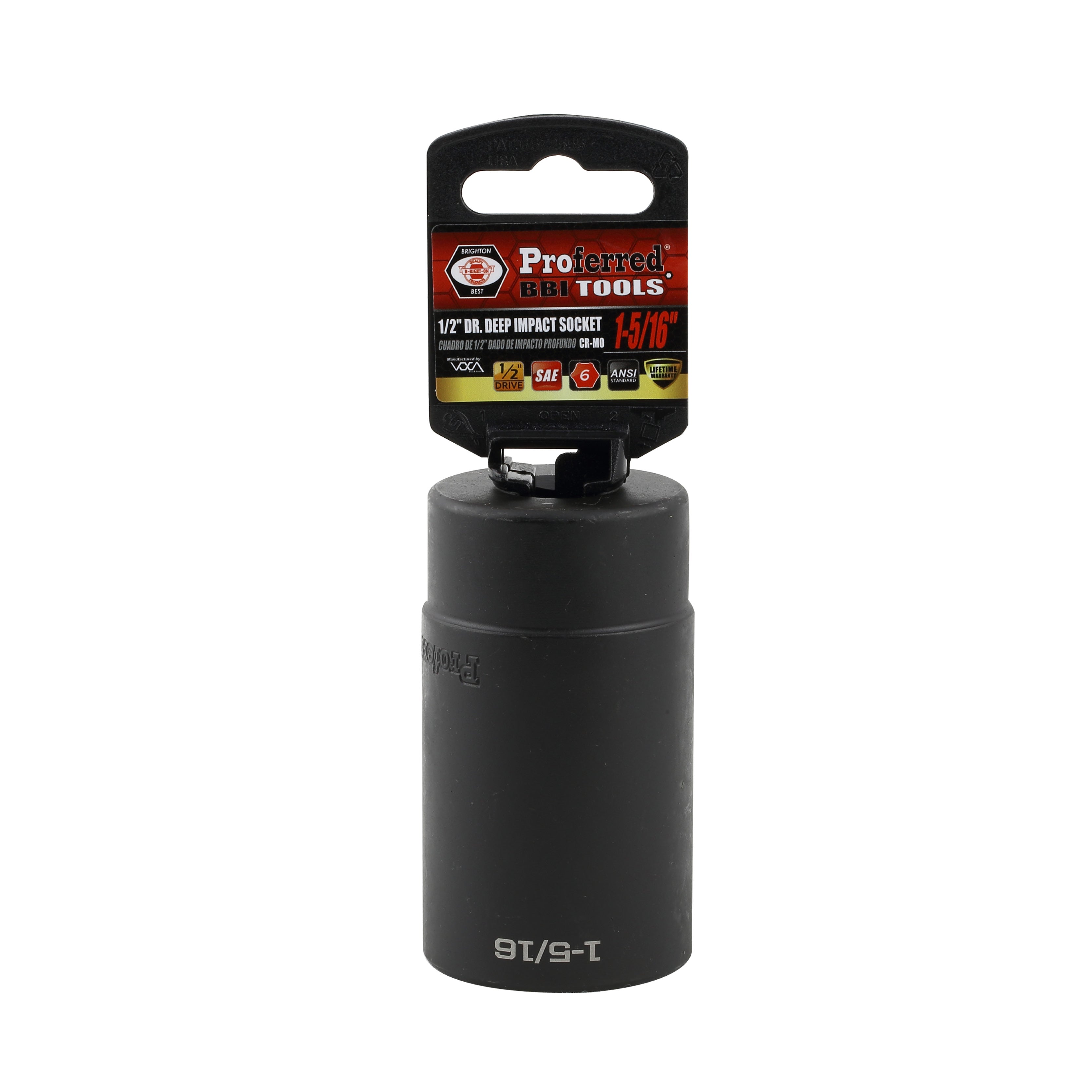 1-5/16" - 1/2" Drive 6 Point Inch Deep Impact Socket Impact