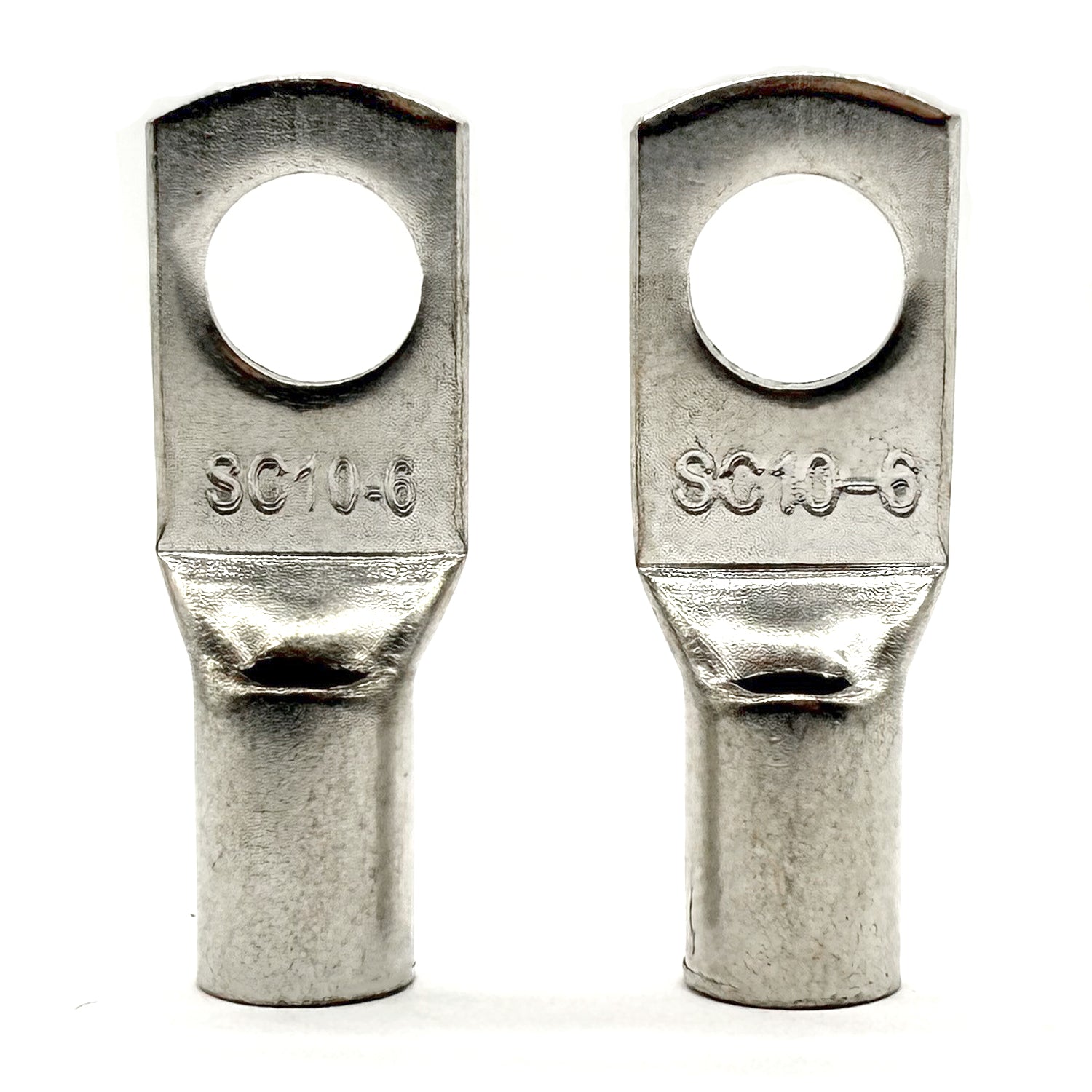 Copper Tin Lug Terminal 8AWG, M6 (1/4") Hole, SC10-6