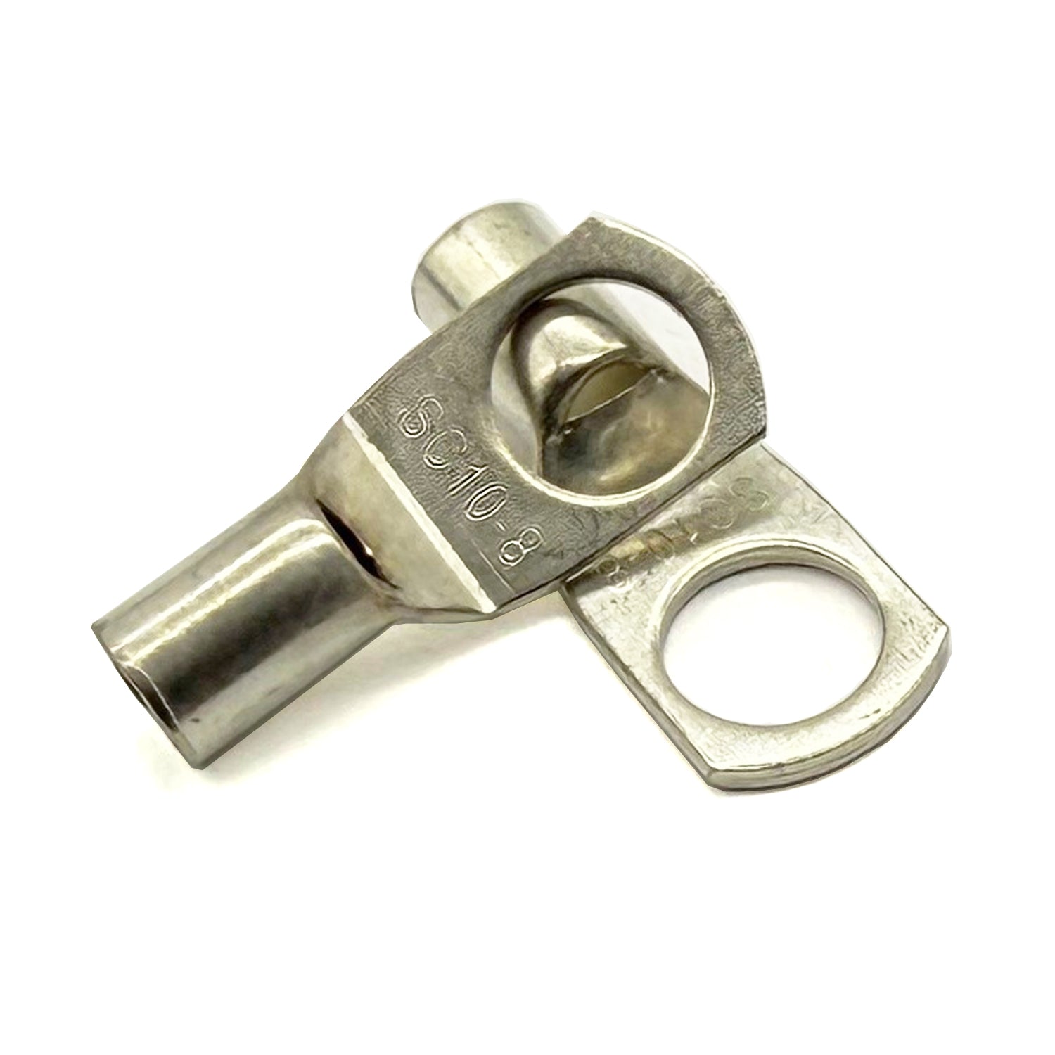 Copper Tin Lug Terminal 8AWG, M8 (5/16") Hole, SC10-8