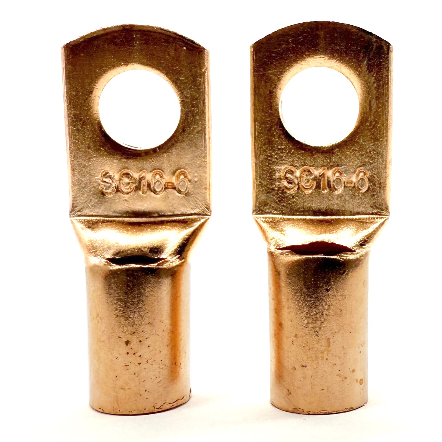 Copper Lug Terminal 6AWG, M6 (1/4") Hole, SC16-6