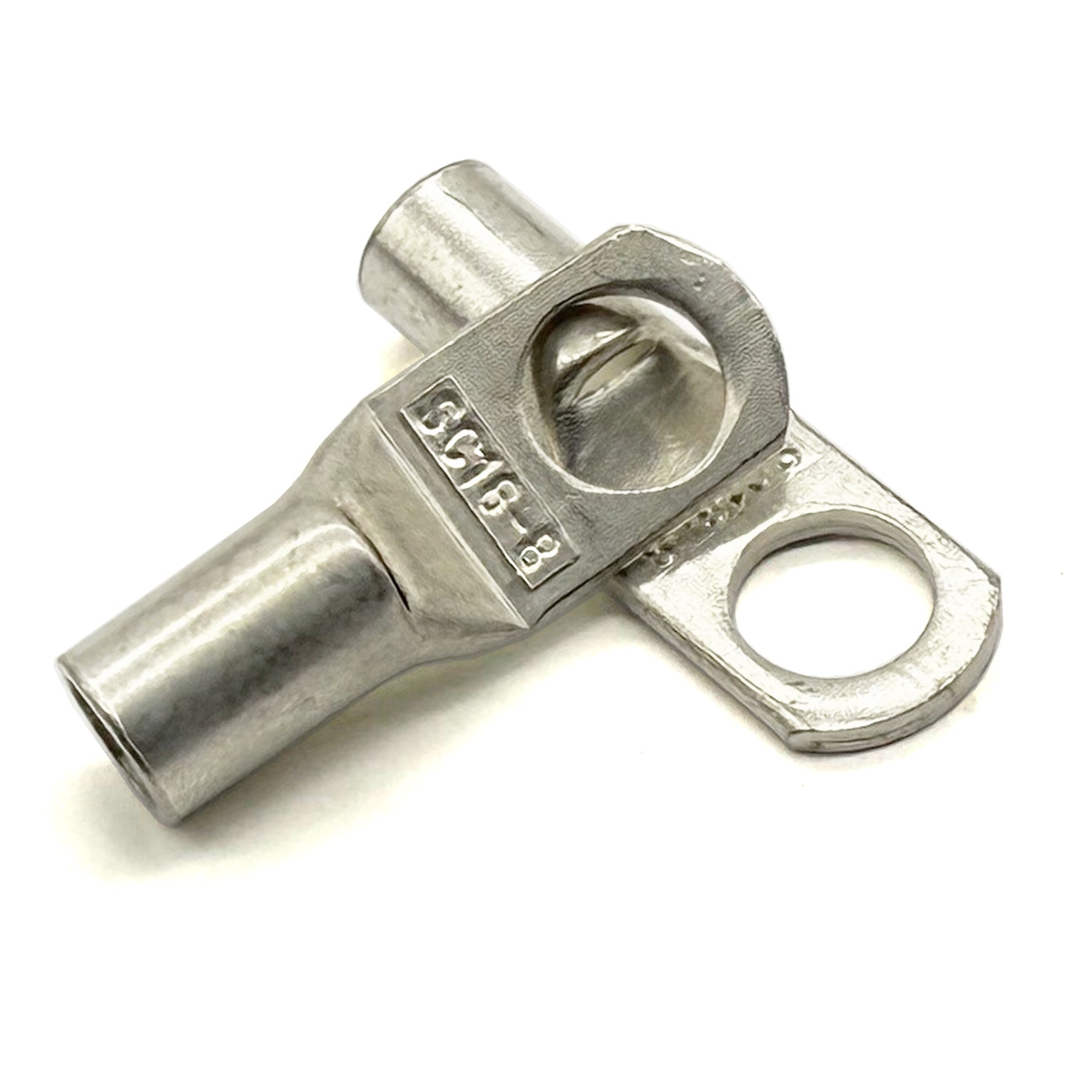 Copper Tin Lug Terminal 6AWG, M8 (5/16") Hole, SC16-8