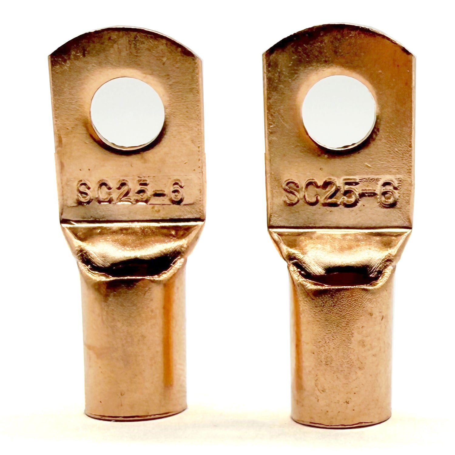 Copper Lug Terminal 4AWG, M6 (1/4") Hole, SC25-6