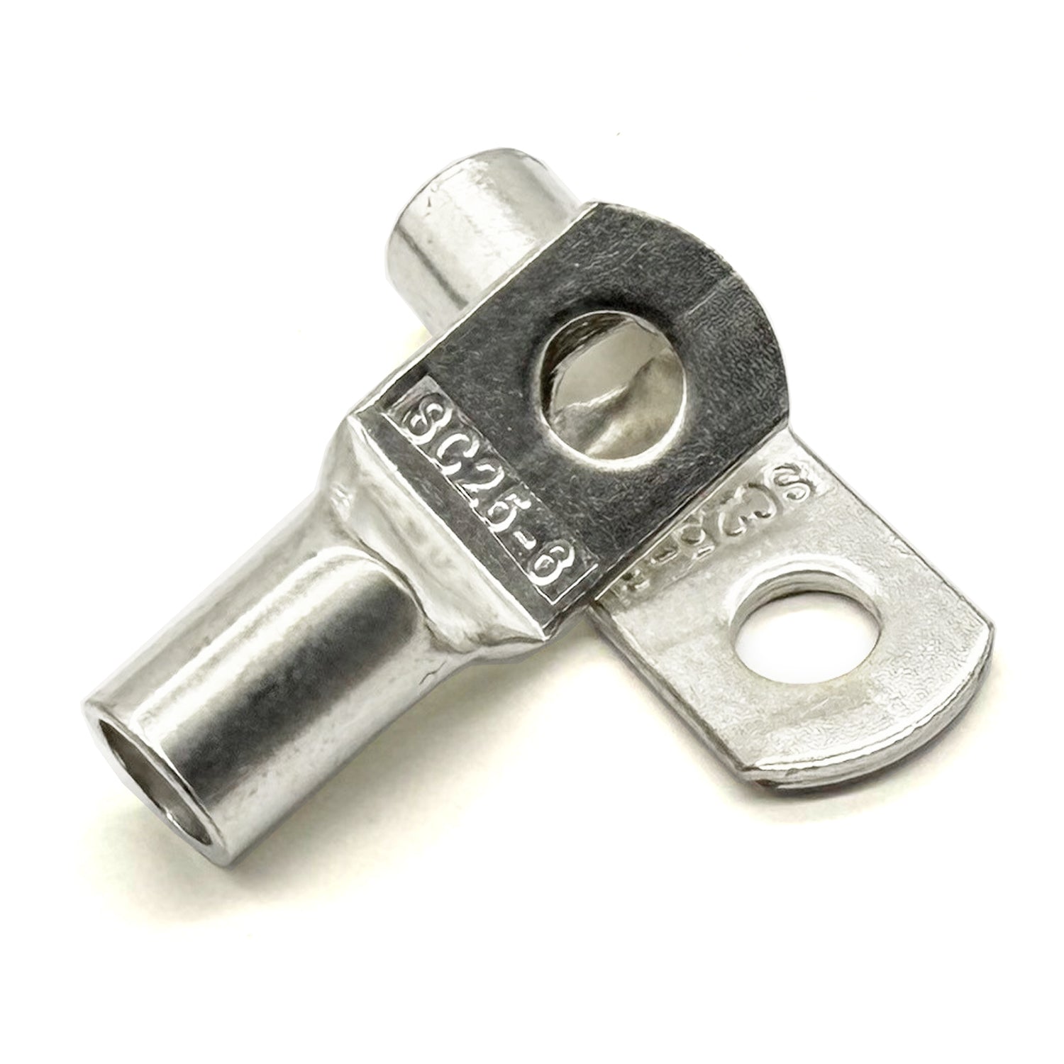 Copper Tin Lug Terminal 4AWG, M6 (1/4") Hole, SC25-6