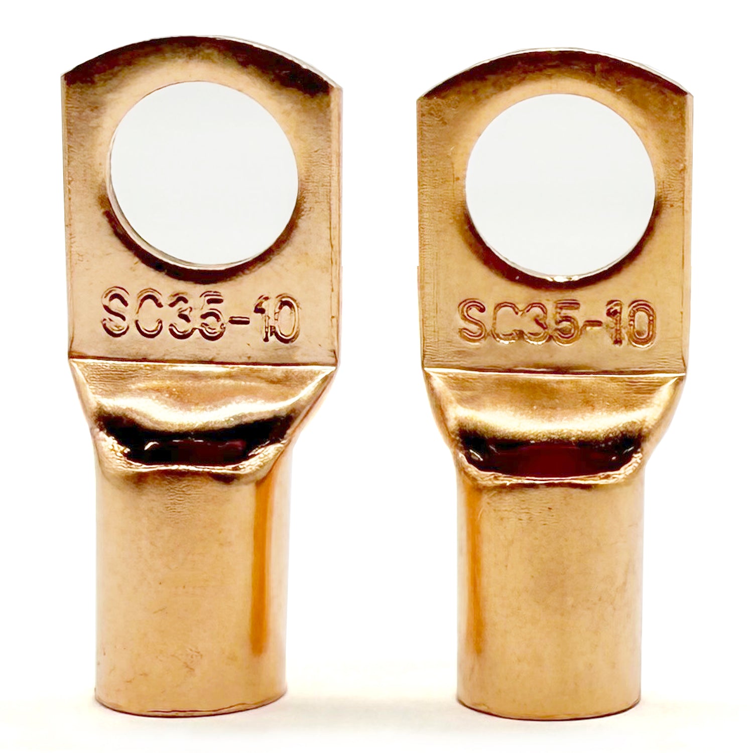 Copper Lug Terminal 2AWG, M10 (3/8") Hole, SC35-10