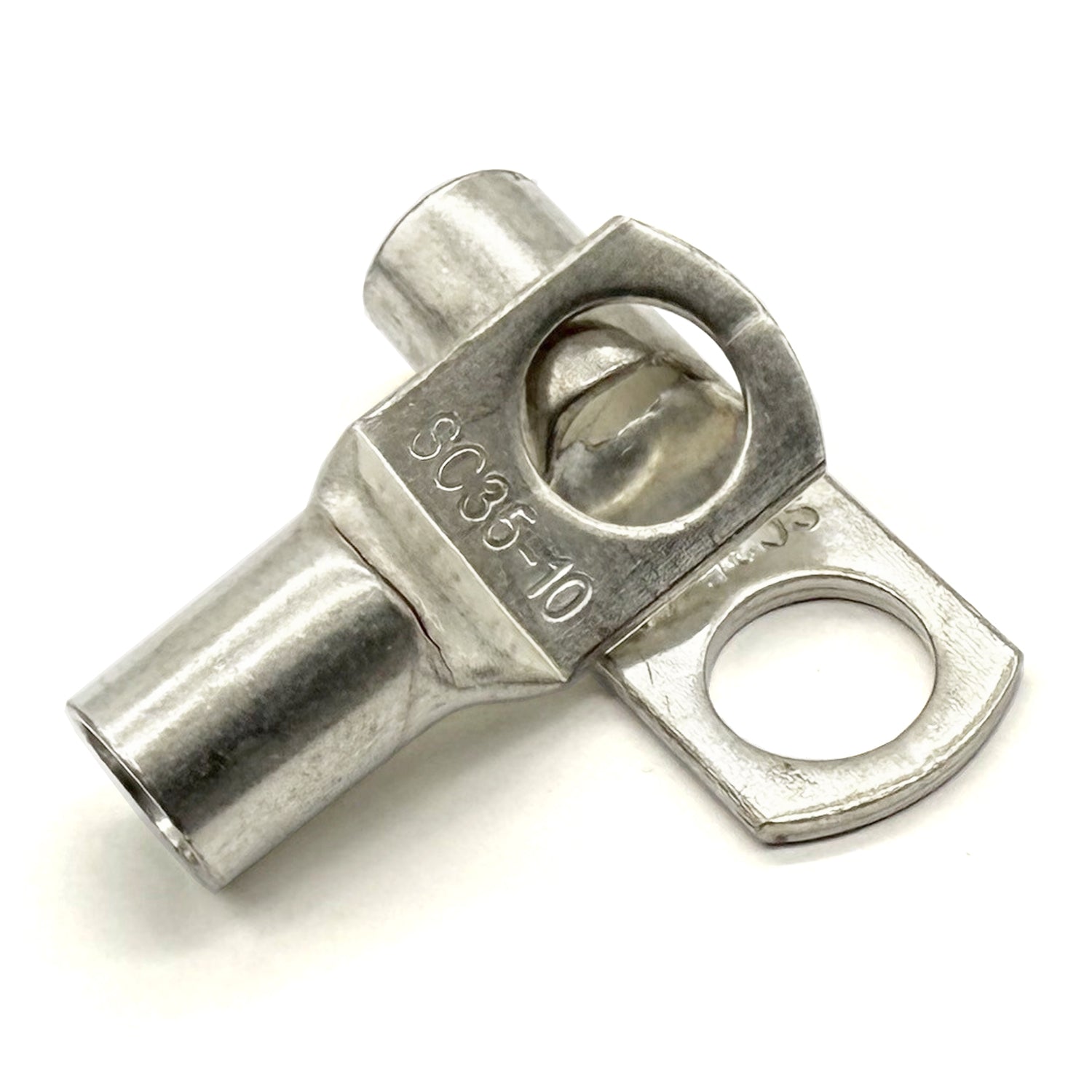 Copper Tin Lug Terminal 2AWG, M10 (3/8") Hole, SC35-10