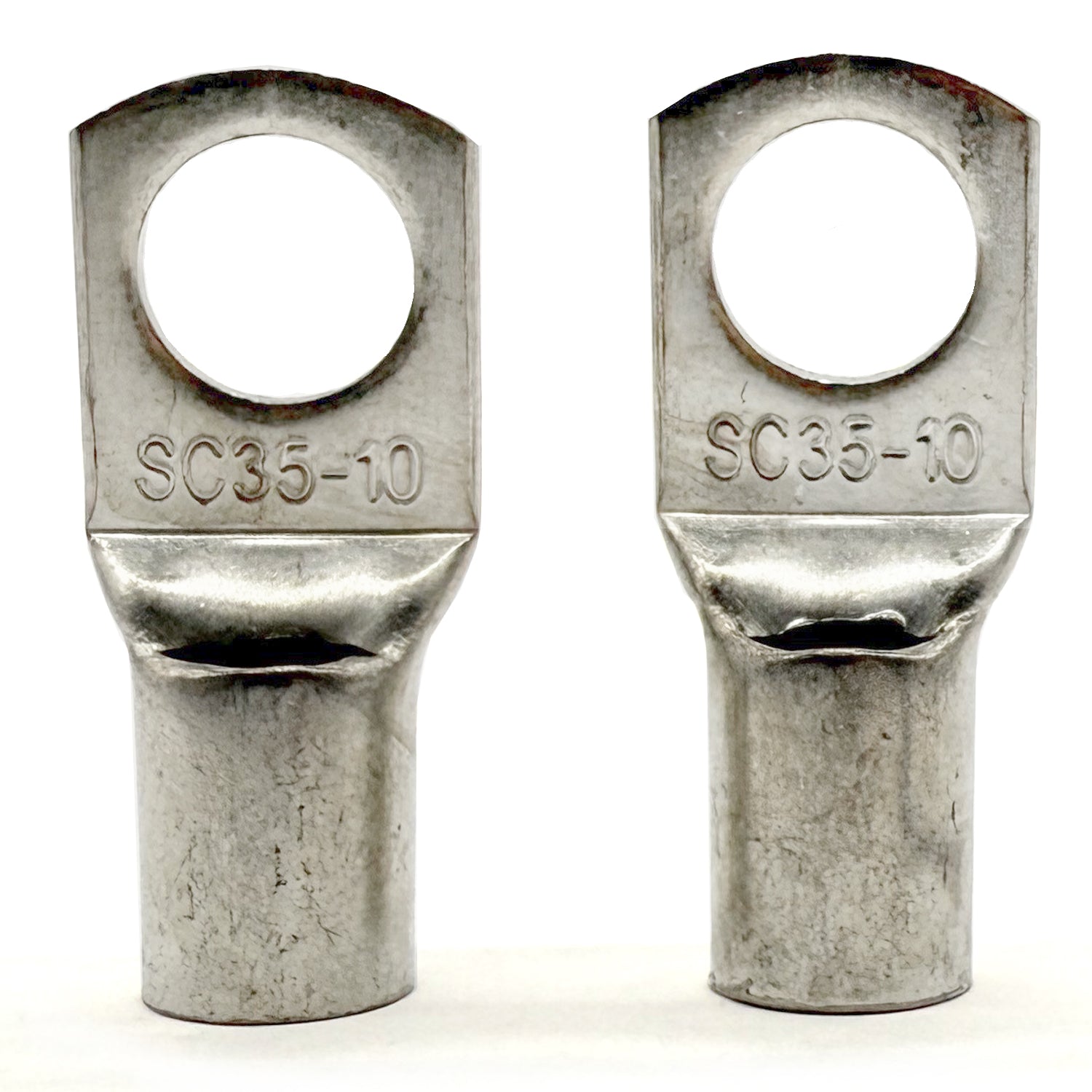 Copper Tin Lug Terminal 2AWG, M10 (3/8") Hole, SC35-10