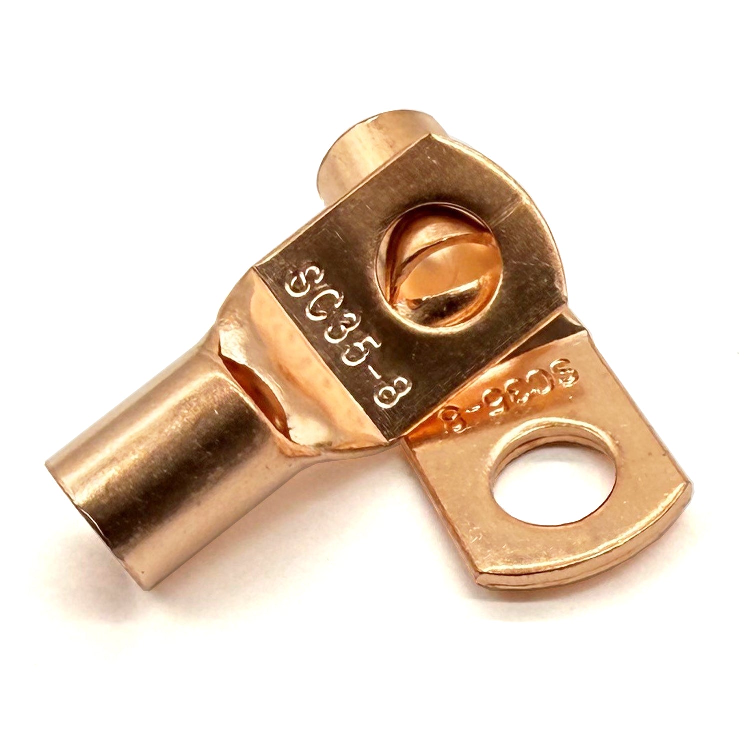 Copper Lug Terminal 2AWG, M8 (3/8") Hole, SC35-8