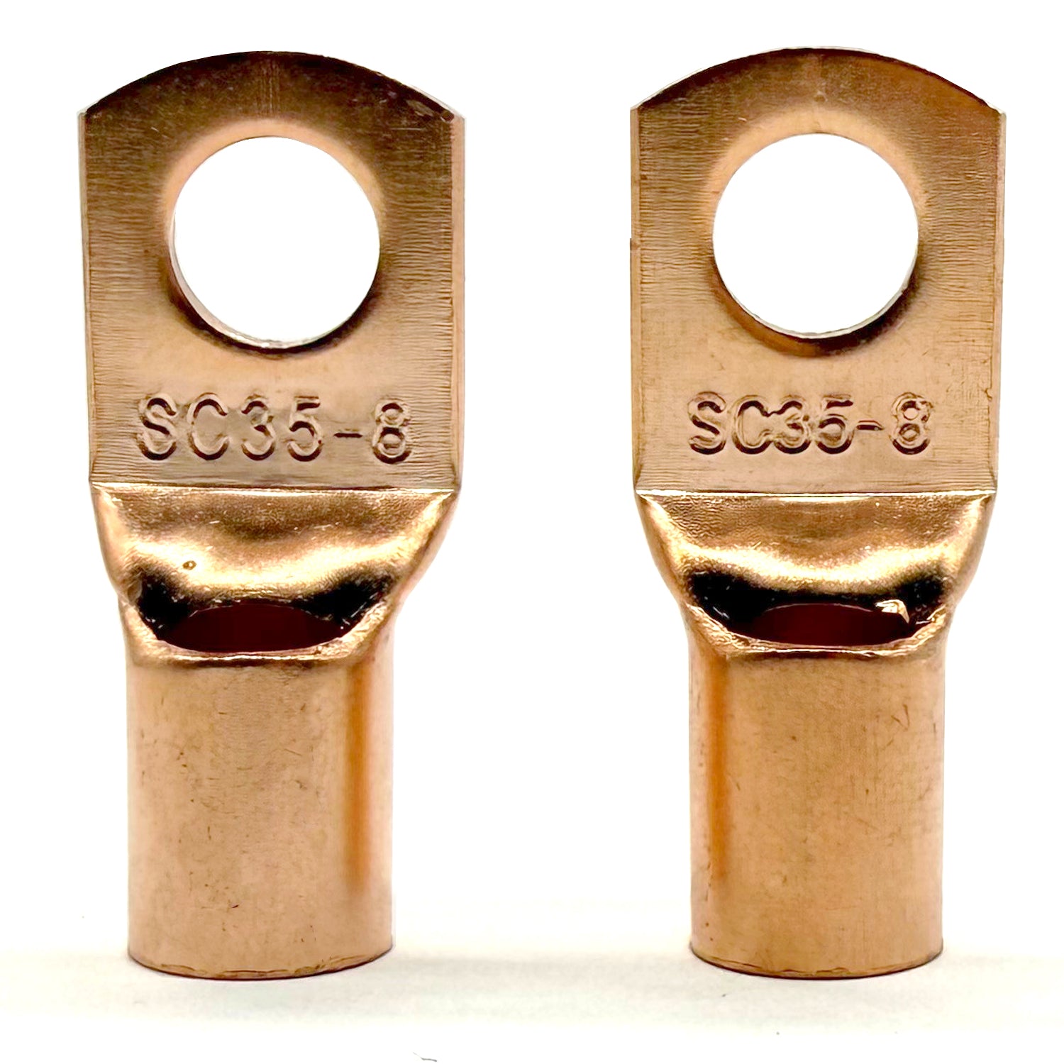 Copper Lug Terminal 2AWG, M8 (3/8") Hole, SC35-8