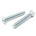 #6-32x2-1/2" Slotted Flat Head Machine Screws Steel Zinc