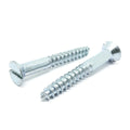 #8x3-1/2" Slotted Flat Head Wood Screws Zinc Clear