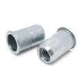 #10-32 (.020-.130) Aluminum Small Flange Knurled Body Rivet Nut