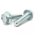 M8-1.25x16 Class 8.8 Hex Serrated Flange Bolts Zinc Clear