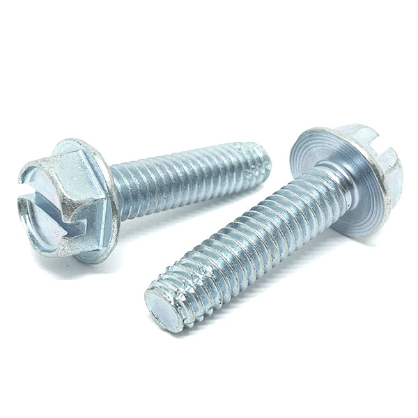#6-32x3/8" Slotted Hex Washer Head Type F Thread Cutting Screws Zinc