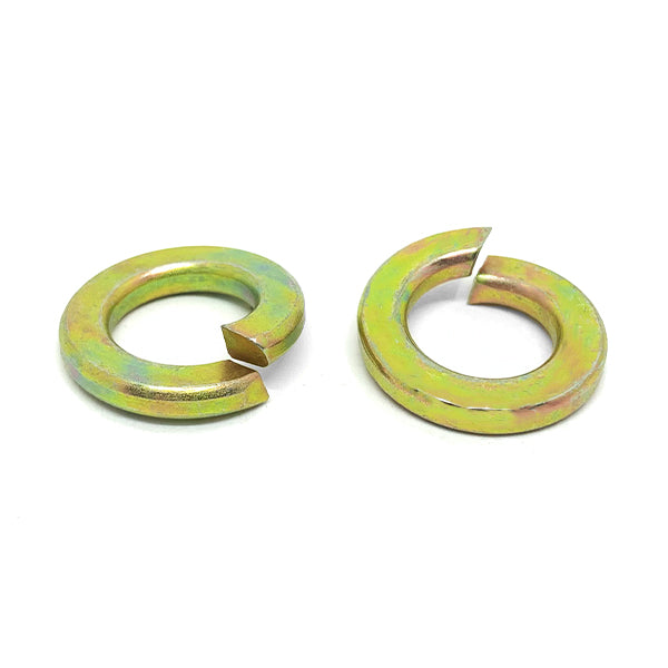 9/16" Alloy Split Lock Washers Zinc Yellow (USA Made)