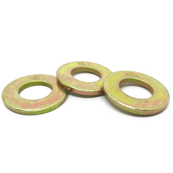 1" SAE Grade L-9 Flat Washers USA Zinc Yellow