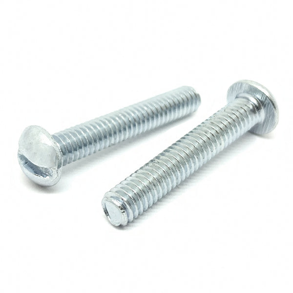 #12-24X1-1/4" Slotted Round Head Machine Screws Steel Zinc