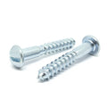 #14x3" Slotted Round Head Wood Screws Zinc Clear