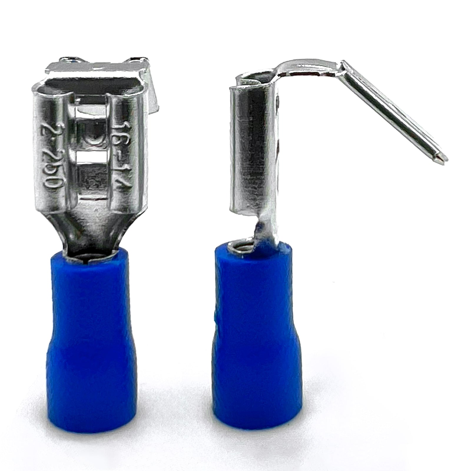 Blue PVC/Vinyl Piggy Back Crimp Connector, AWG 16-14