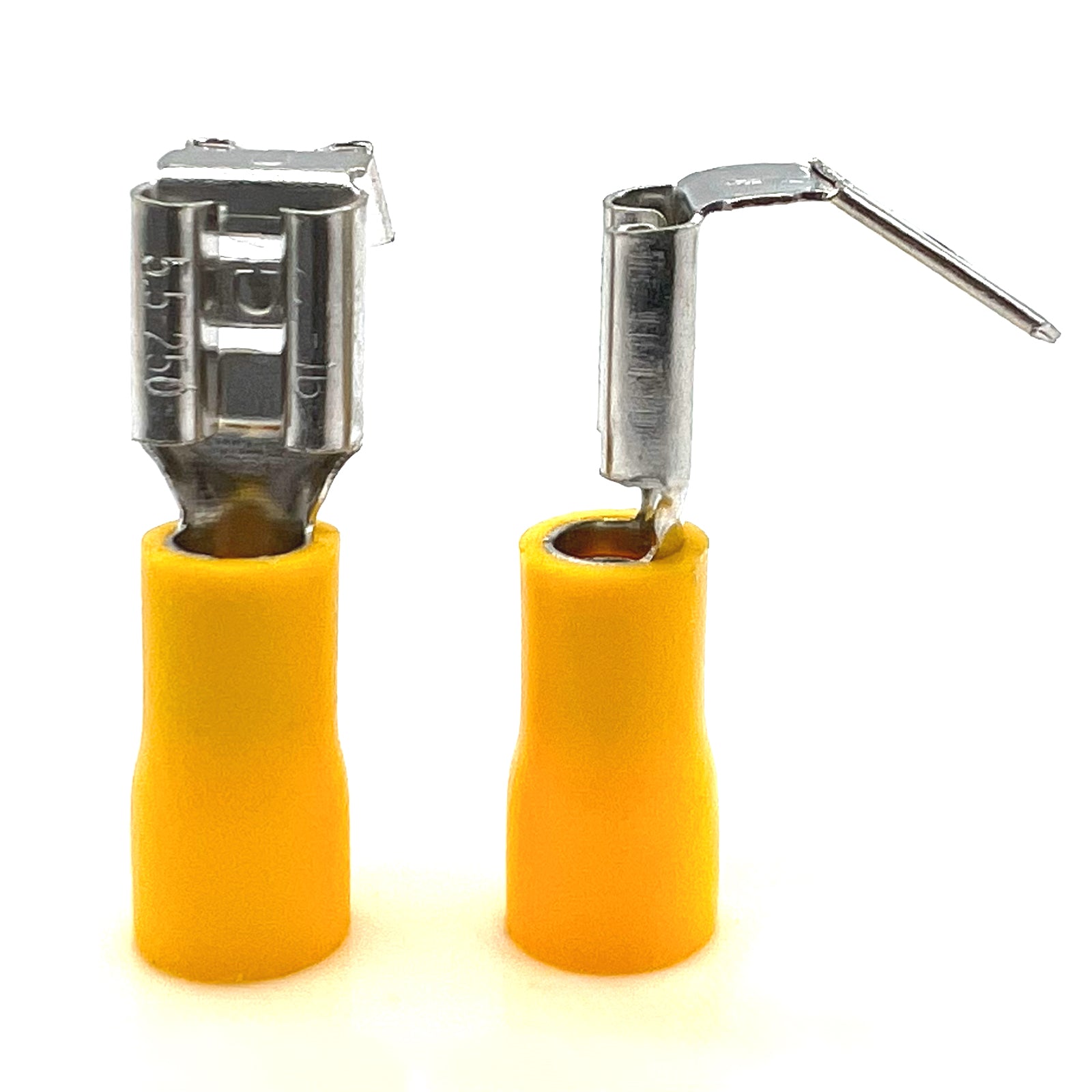 Yellow PVC/Vinyl Piggy Back Crimp Connector, AWG 12-10