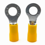 Yellow PVC/Vinyl 5/16" Diameter Ring Crimp Connector, AWG 12-10