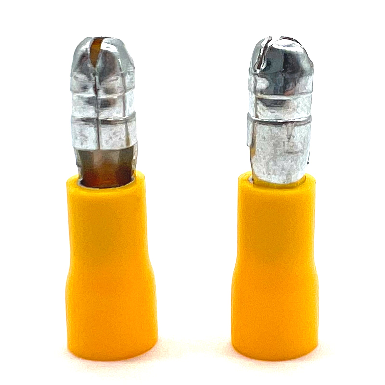 Yellow PVC/Vinyl Male Bullet Crimp Connector, AWG 12-10
