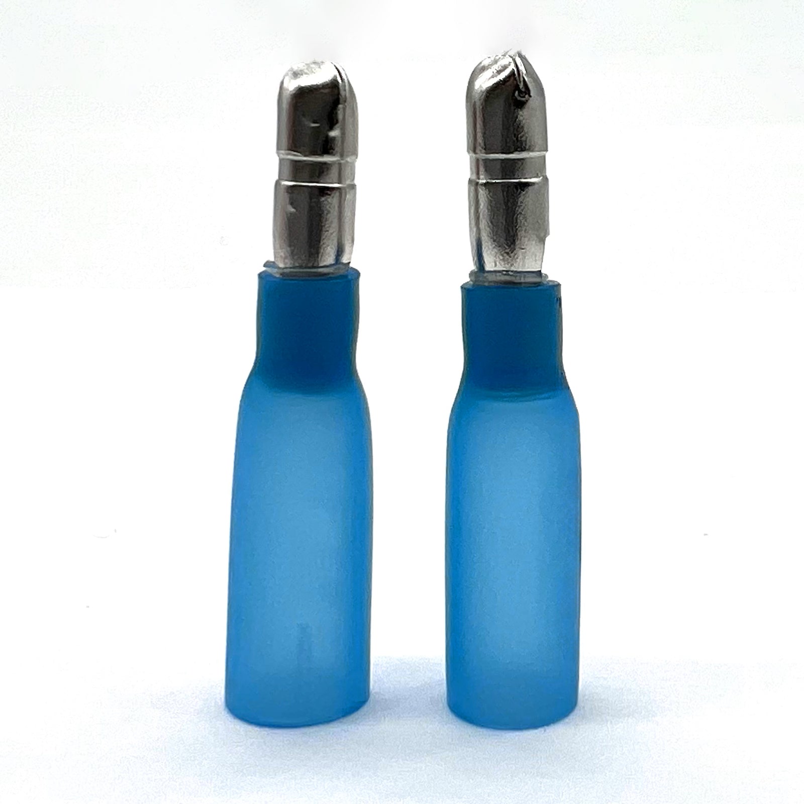 Blue Heat Shrink Marine Grade Male Bullet Connectors, AWG 16-14