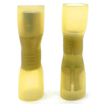 Yellow Heat Shrink Marine Grade Female Bullet Connectors, AWG 12-10