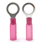 Red Heat Shrink Marine Grade 3/8" Diameter Ring Connectors, AWG 22-16