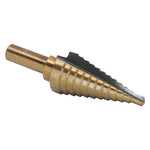 #3 HSS Black & Gold Step Drill Bit (1/4" - 3/4" by 1/16")