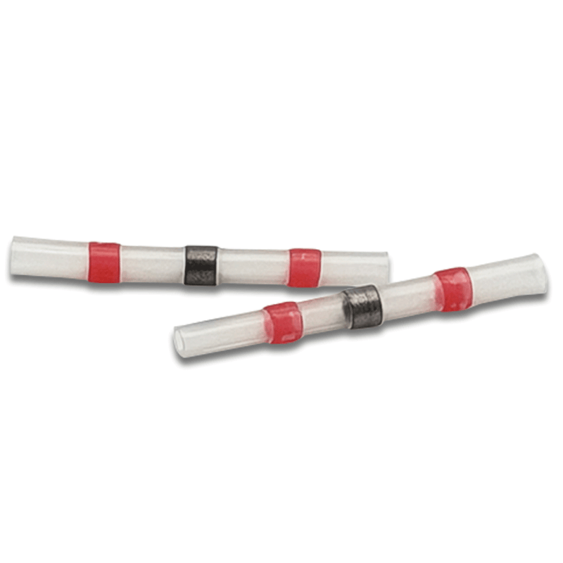 Solder Seal Red Heat Shrink Marine Grade Butt Connectors, American Wire Gauge 22-18