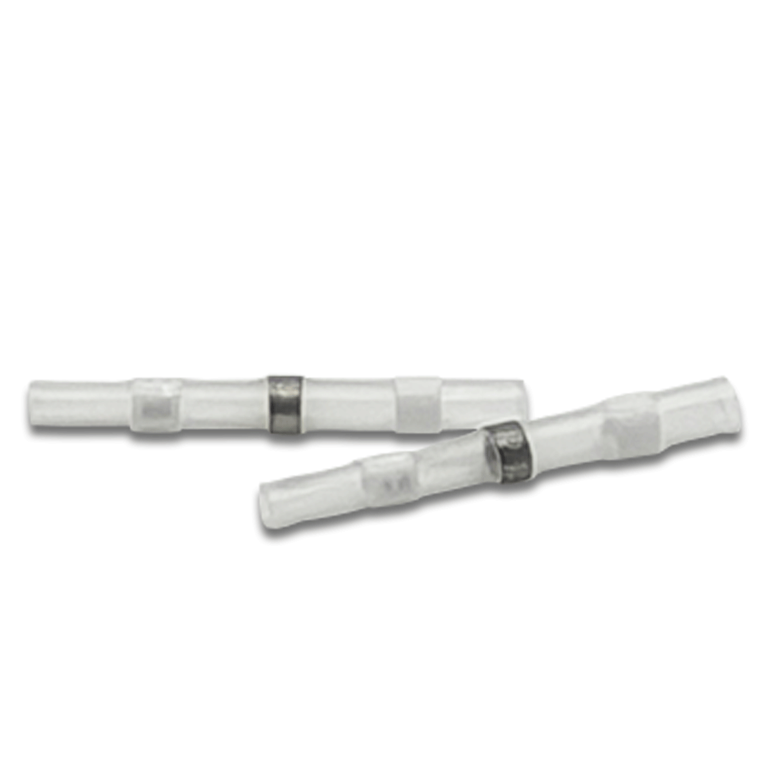 Solder Seal White Heat Shrink Marine Grade Butt Connectors, American Wire Gauge 26-24