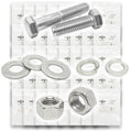 7/16"-20 Fine 18-8 Stainless Steel Hex Cap Screws, Nuts, & Washers - 527 PCS