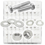 1/2"-20 Fine 18-8 Stainless Steel Hex Cap Screws, Nuts, & Washers - 496 PCS