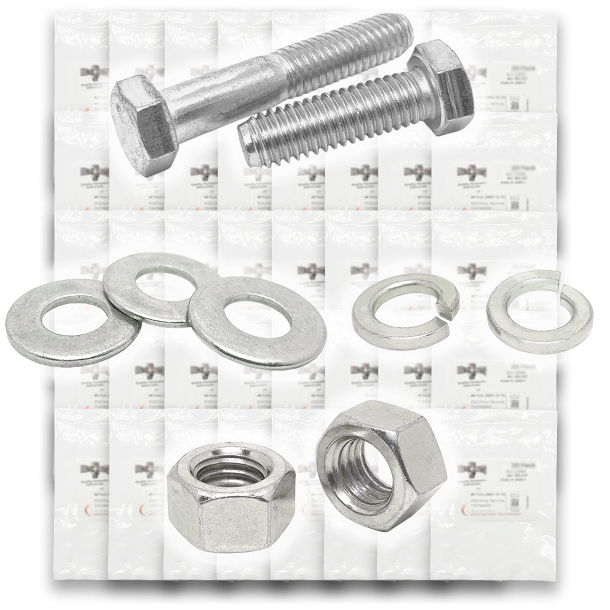 1/4"-28 Fine 18-8 Stainless Steel Hex Cap Screws, Nuts, & Washers - 1148 PCS