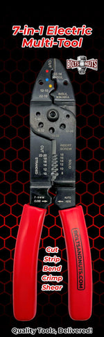 7 in 1 Electric Wire Multi-Tool Stripper Crimper Bender Cutter Pliers