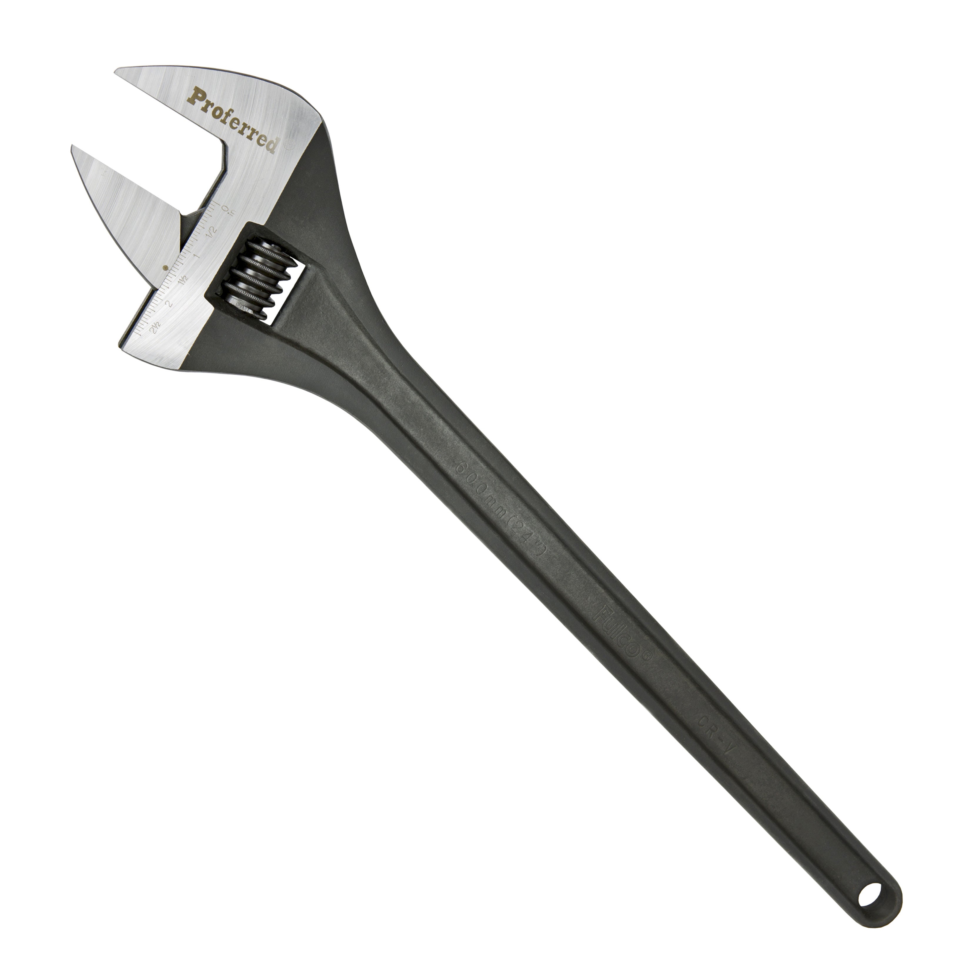 24" Length Proferred Standard Adjustable Wrench, Phos Finish