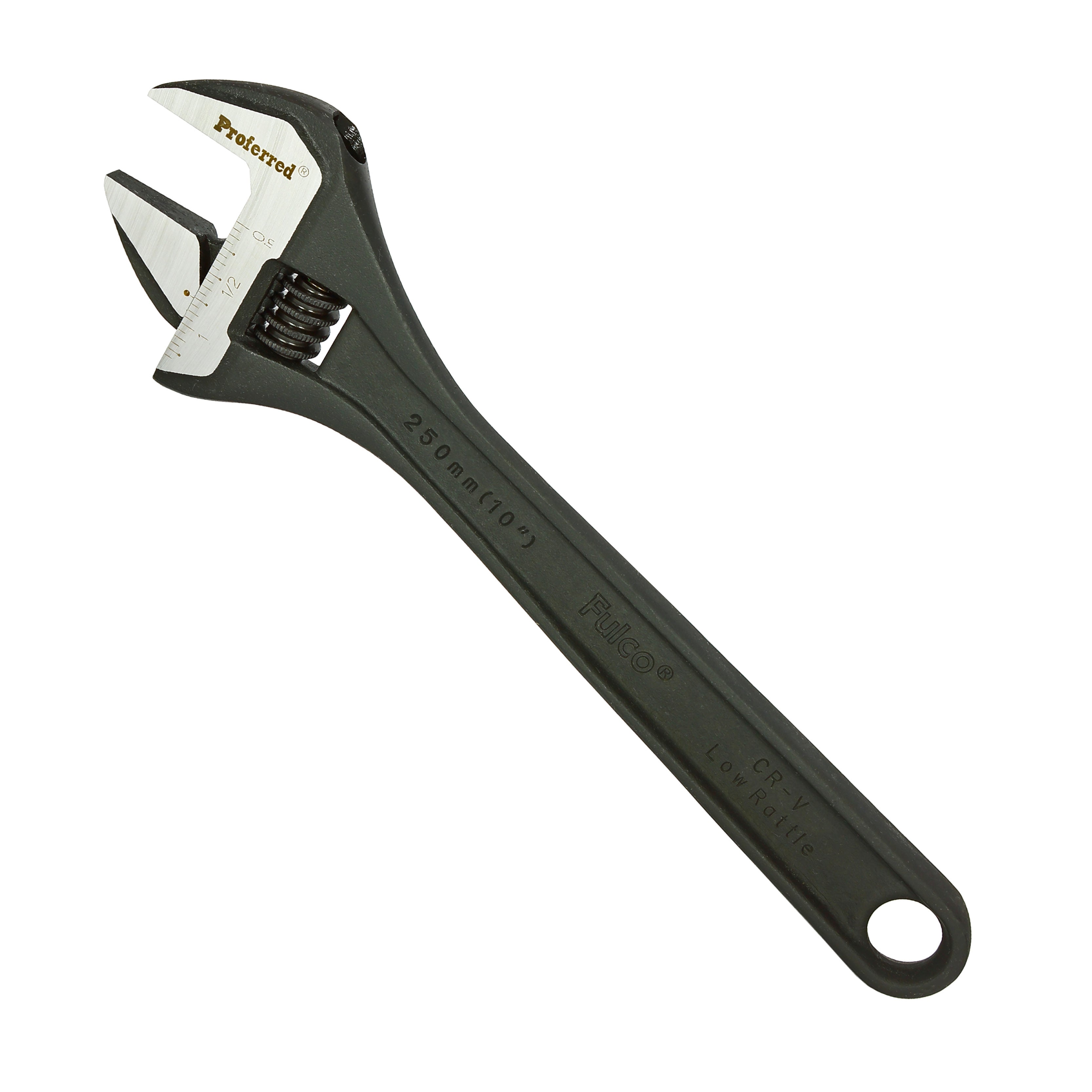 10" Length Proferred Standard Adjustable Wrench, Phos Finish