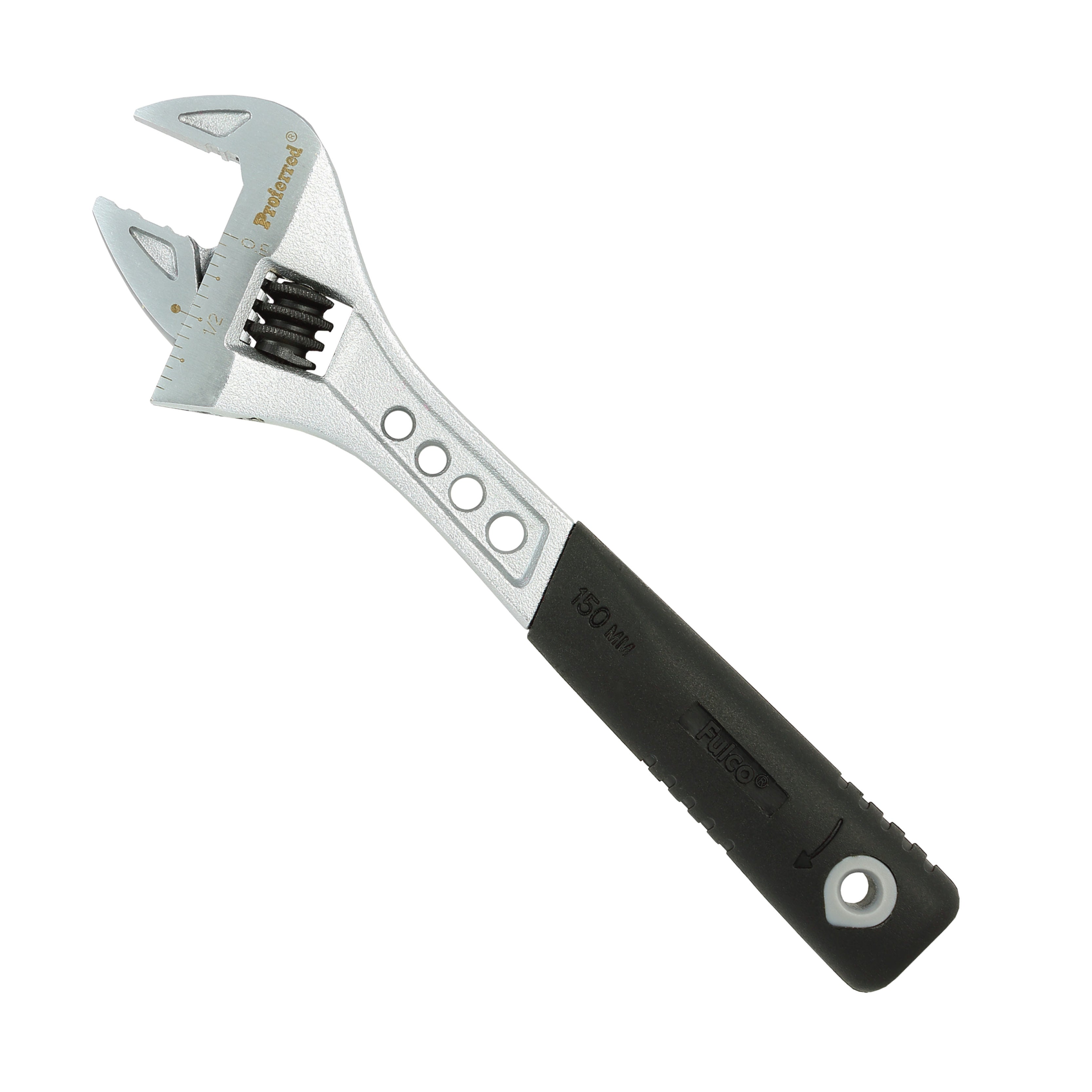 6" Length Proferred Tiger Paw Adjustable Wrench w/ Padded Handle, Matte Finish