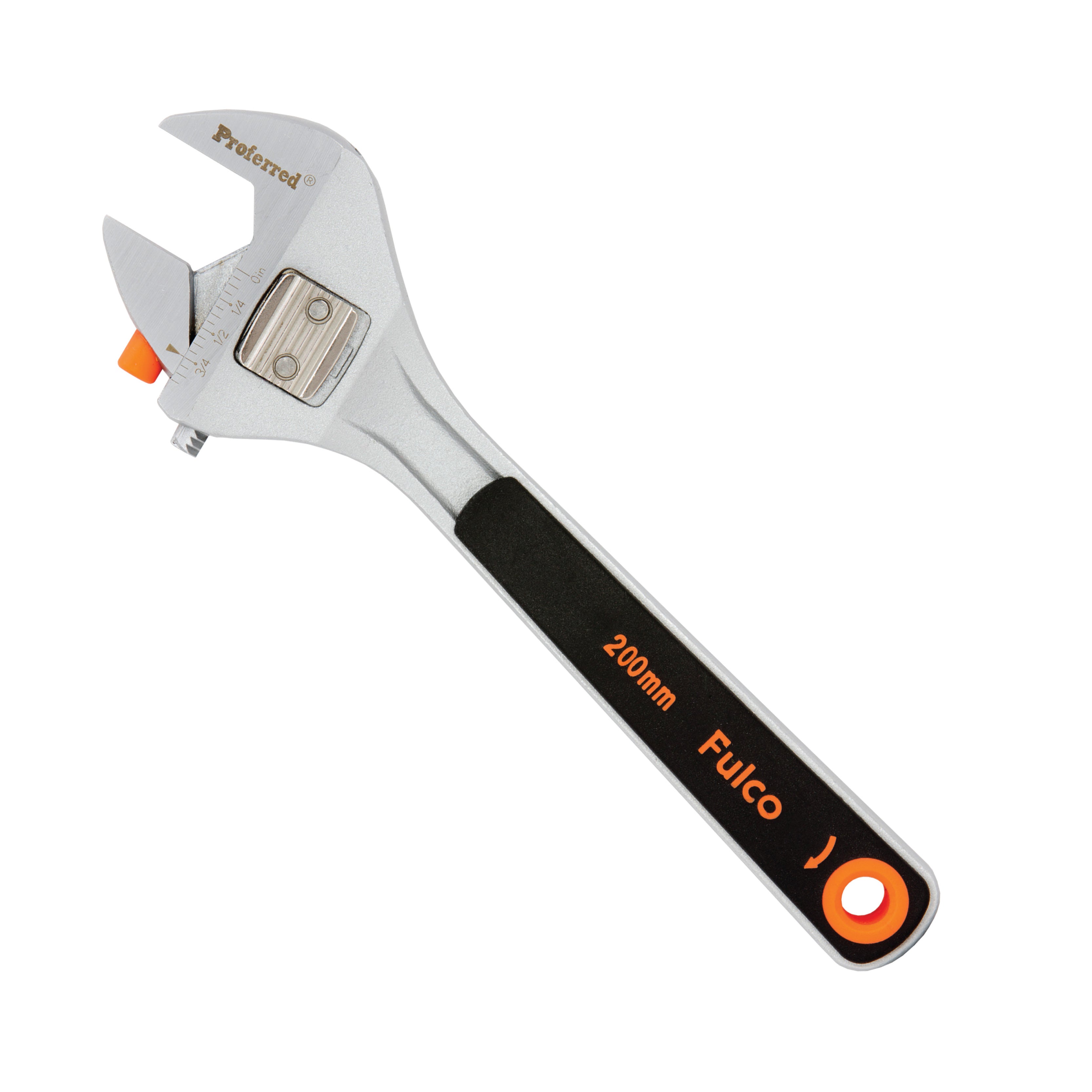 8" Length Proferred Quick Snap Adjustable Wrench, Matte Finish