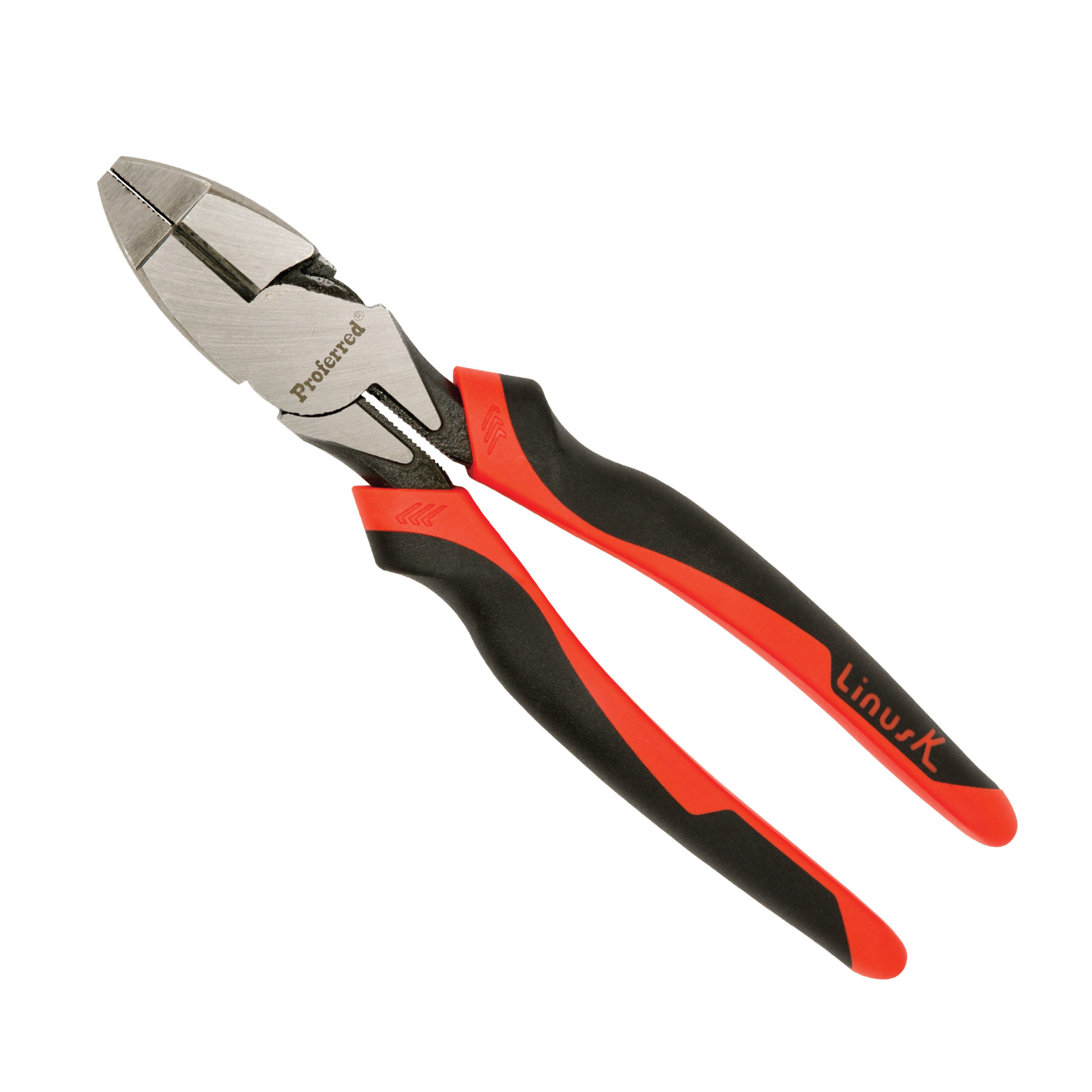 9.5" Length Proferred High Leverage Heavy Duty Lineman's Pliers, TPR Grip
