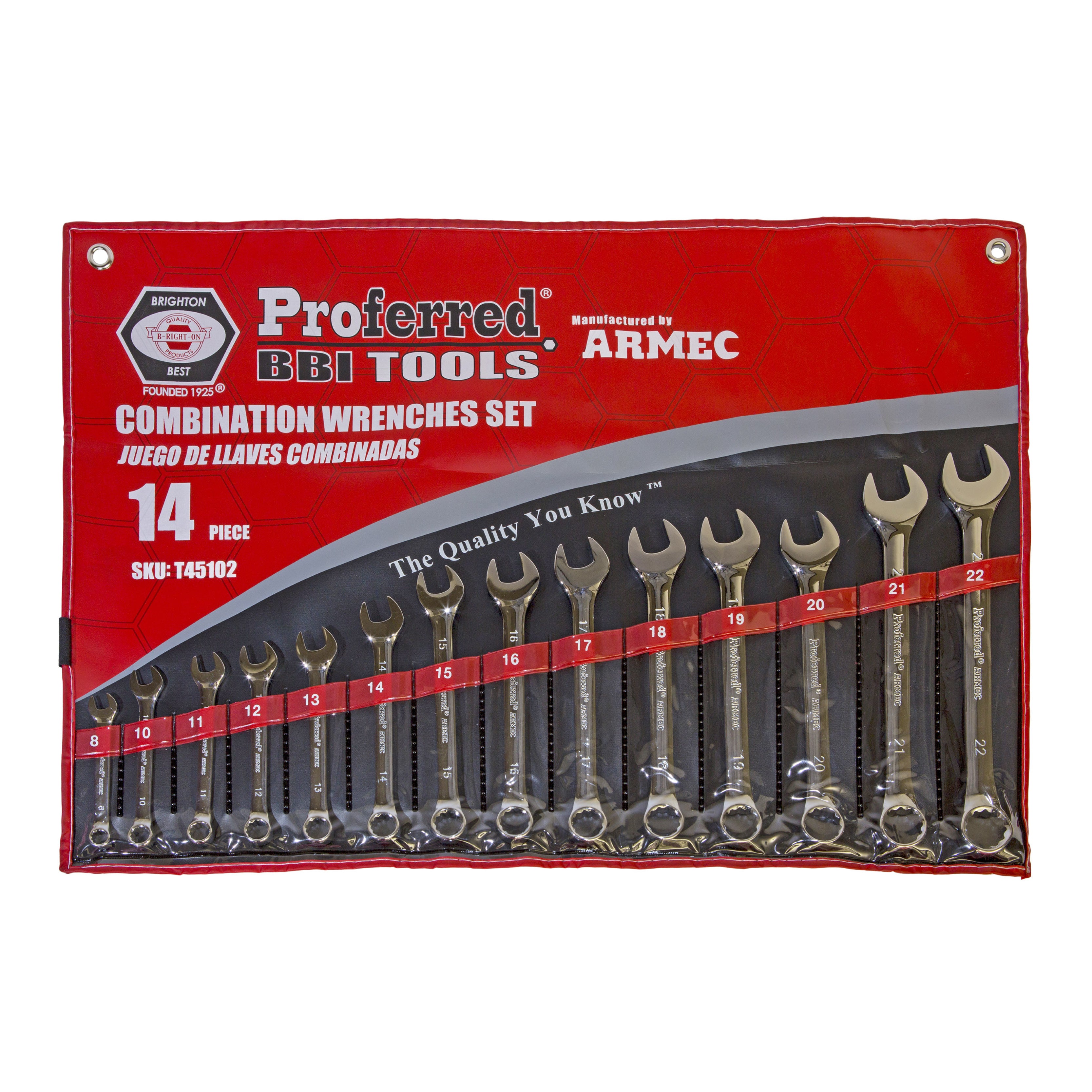 (14 pcs) Metric Proferred Combination Wrench Set