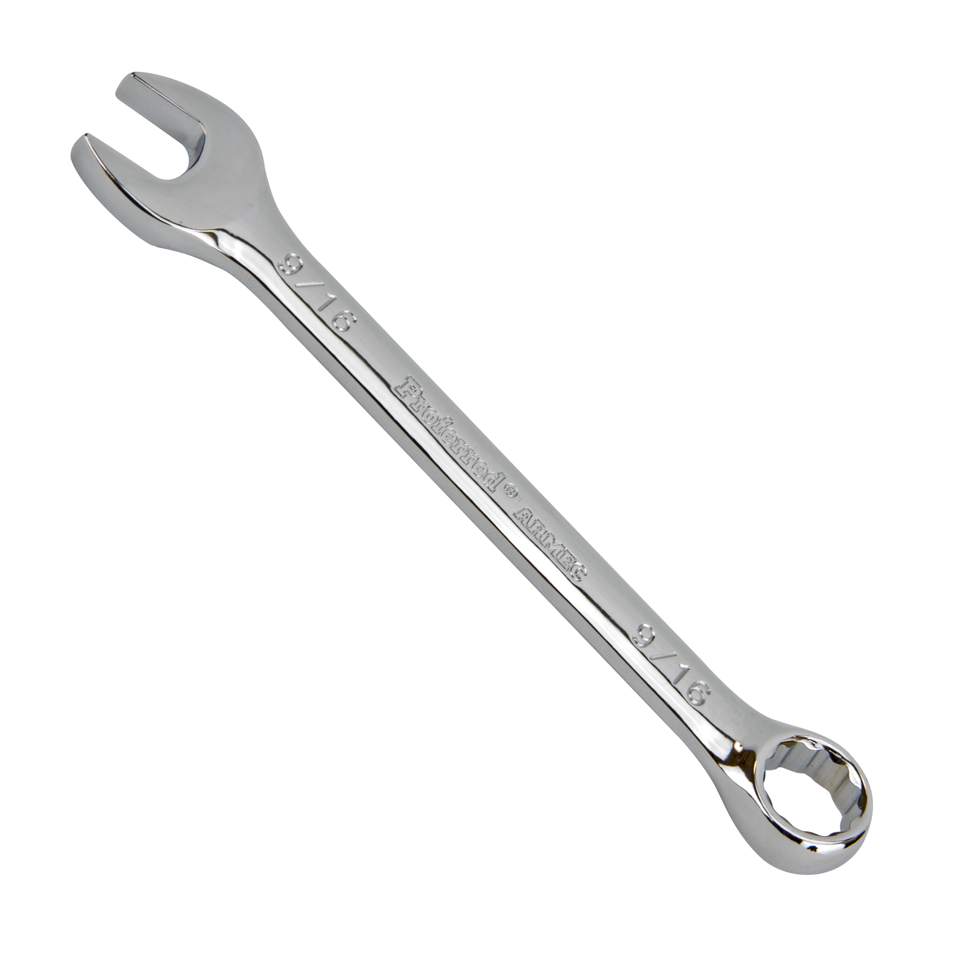 9/16" Combo Wrench, 12Pt. Proferred Combination Wrench, Chrome Finish